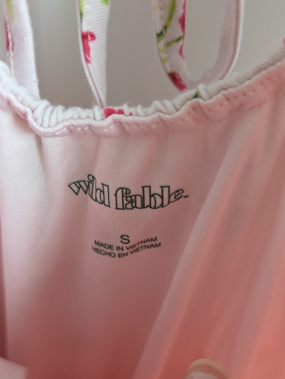 Wild Fable Pink Floral Scoop-Neck Mini dress Small G195 - Picture 8 of 11